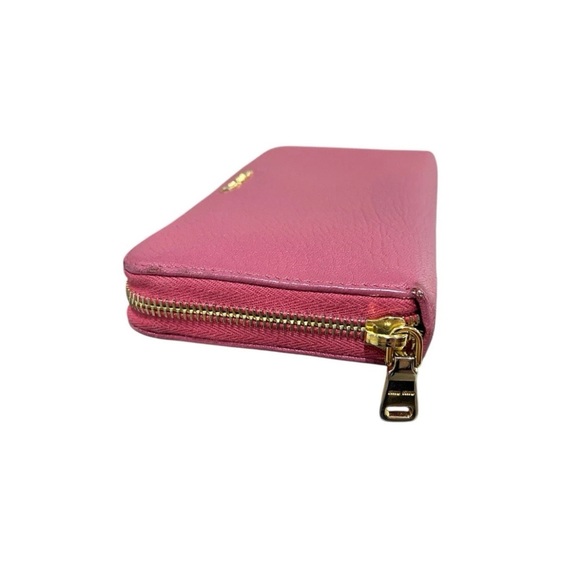Miu Miu Red Leather Zip Wallet - Picture 5 of 6